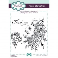 Creative Expressions Designer Boutique Clear Stamps Rosy Whiskers | Set of 3