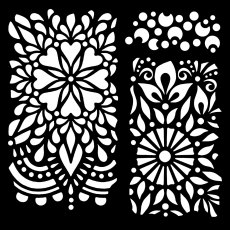 Woodware Stencil Floral Panels | 6 x 6 inch