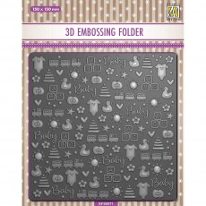 Nellie Snellen 3D Embossing Folder Babythings