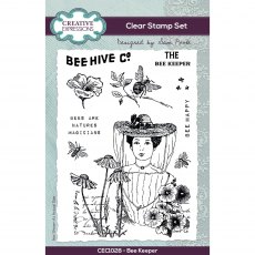 Creative Expressions Sam Poole Clear Stamp Set Bee Keeper | Set of 9
