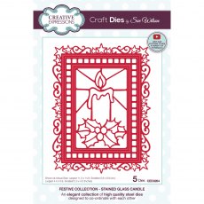Sue Wilson Craft Dies Festive Collection Stained Glass Candle | Set of 5