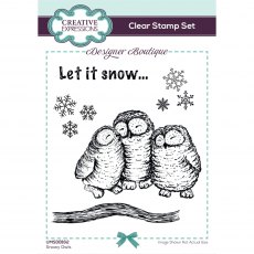 Creative Expressions Designer Boutique Clear Stamps Snowy Owls | Set of 5