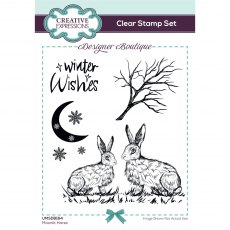 Creative Expressions Designer Boutique Clear Stamps Moonlit Hares | Set of 7