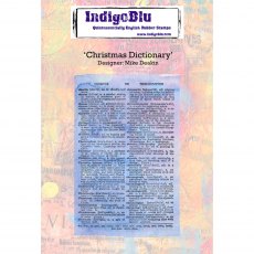 IndigoBlu A6 Rubber Mounted Stamp Christmas Dictionary