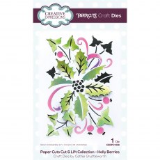 Creative Expressions Craft Dies Paper Cuts Cut & Lift Collection Holly Berries