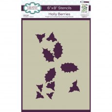 Creative Expressions Companion Colouring Stencil Holly Berries | 6 x 8 inch