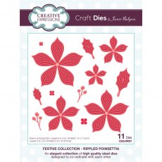 Jamie Rodgers Craft Die Festive Collection Rippled Poinsettia | Set of 11