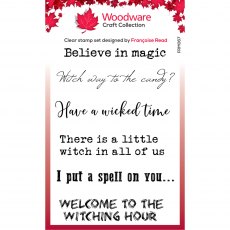 Woodware Clear Stamps Spell Time | Set of 6