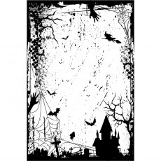 Creative Expressions Rubber Stamp Ghostly Manor