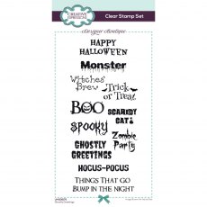 Creative Expressions Designer Boutique Clear Stamps Ghostly Greetings | Set of 11