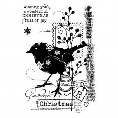 Woodware Clear Stamps Christmas Robin | Set of 3