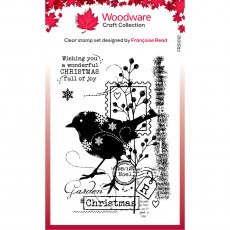 Woodware Clear Stamps Christmas Robin | Set of 3