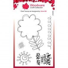 Woodware Clear Stamps Petal Doodles Never Give Up | Set of 5