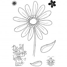 Woodware Clear Stamps Petal Doodles With Love | Set of 7