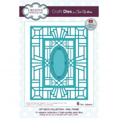 Sue Wilson Craft Dies Art Deco Collection Oval Frame | Set of 6