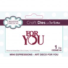 Sue Wilson Craft Dies Mini Expressions Collection Art Deco For You