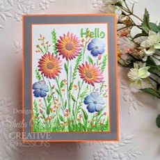 Creative Expressions Companion Colouring Stencil Wildflowers | 6 x 8 inch | Set of 2