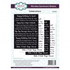 Creative Expressions Wordies Sentiment Sheets Celebrations | A5