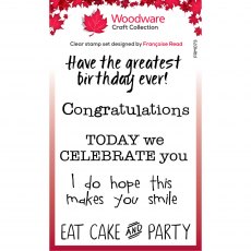 Woodware Clear Stamps Extra Birthdays | Set of 5