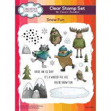 Creative Expressions Jane's Doodles Clear Stamps Snow Fun | Set of 20