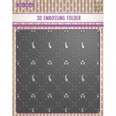 Nellie Snellen 3D Embossing Folder Bunny's and Clovers