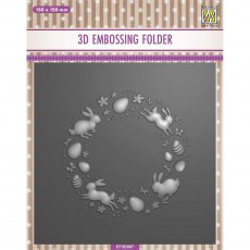 Nellie Snellen 3D Embossing Folder Easter Wreath