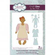 Creative Expressions Sam Poole Craft Die Rustic Homestead Stitched Doll | Set of 9