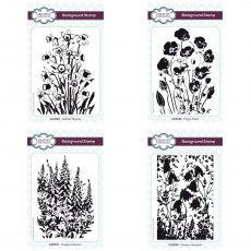Creative Expressions Floral Background Rubber Stamp Bundle