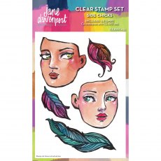 Jane Davenport Clear Stamp Side Chicks | Set of 5