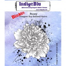 IndigoBlu A7 Rubber Mounted Stamp Dinkie Peony