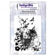 IndigoBlu A6 Rubber Mounted Stamp Blues Look Out