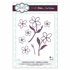 Sue Wilson Craft Dies Finishing Touches Collection Scribble Flowers | Set of 8