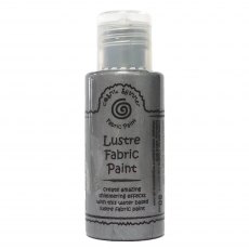 Cosmic Shimmer Lustre Fabric Paint Tarnished Silver | 50ml
