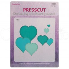 Presscut Cutting & Stitching Die Heart | Set of 7