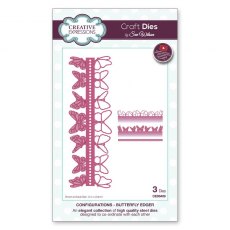 Sue Wilson Craft Dies Configurations Collection Butterfly Edger | Set of 3