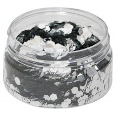 Cosmic Shimmer Glitter Jewels Silver Hexagons | 25ml