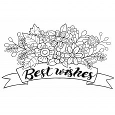 Woodware Clear Stamps Best Wishes Banner