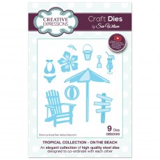 Sue Wilson Craft Dies Tropical Collection On the Beach | Set of 9