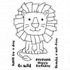 Woodware Clear Stamps Raggy Lion | Set of 5