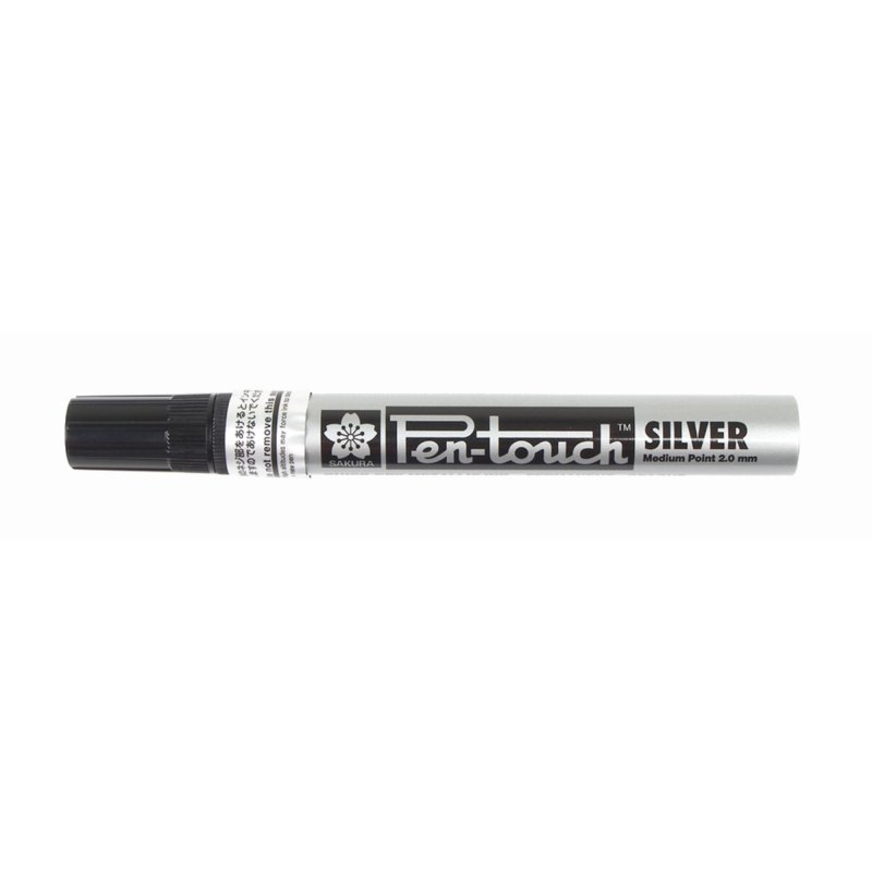 Sakura Pen-Touch Metallic Silver Permanent Marker Medium