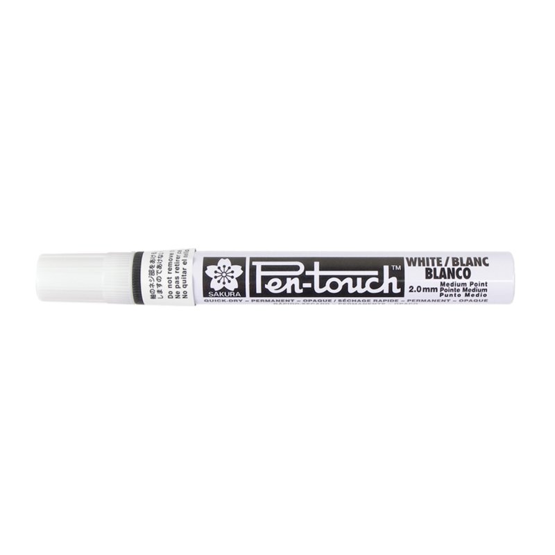 Sakura Pen-Touch White Permanent Marker Medium