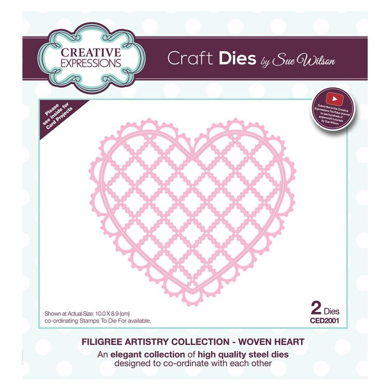 Sue Wilson Sue Wilson Craft Dies Filigree Artistry Collection Woven Heart | Set of 2
