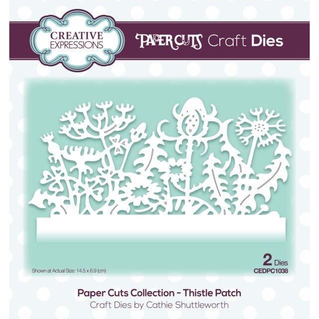 Paper Cuts Creative Expressions Craft Dies Paper Cuts Collection Thistle Patch Edger | Set of 2
