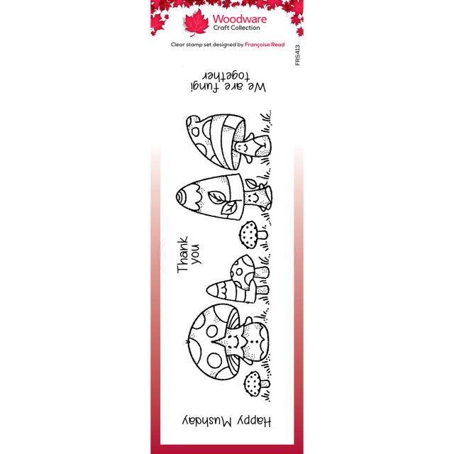 Woodware Woodware Clear Stamps Mushy Friends | Set of 4