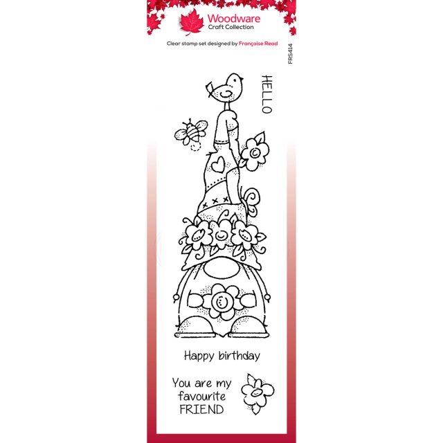 Woodware Woodware Clear Stamps Floral Hat | Set of 6