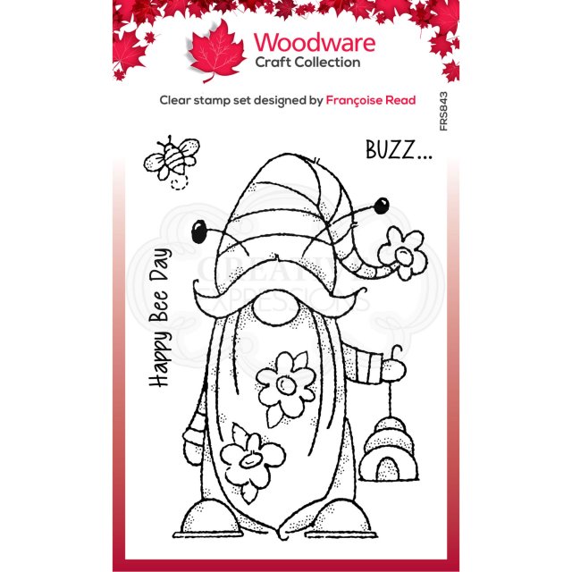 Woodware Woodware Clear Stamps Bee Gnome | Set of 4