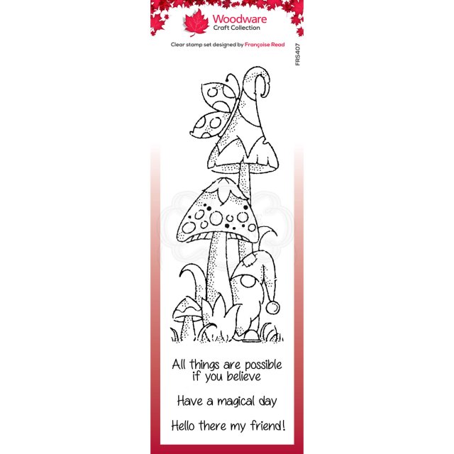 Woodware Woodware Clear Stamps Magical Mushrooms | Set of 4