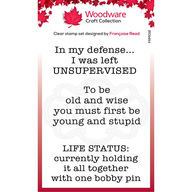 Woodware Woodware Clear Stamps Life Status | Set of 3