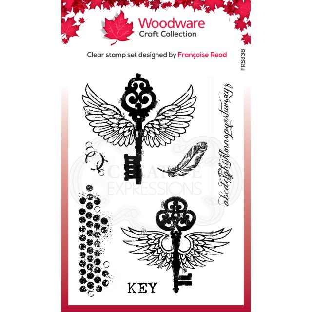 Woodware Woodware Clear Stamps Flying Keys | Set of 7