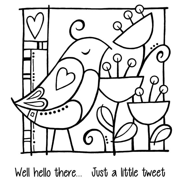 Woodware Woodware Clear Stamps Hello Birdie | Set of 3